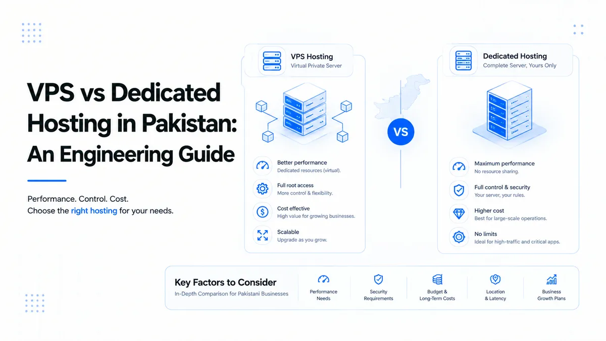 VPS vs Dedicated Hosting in Pakistan: An Engineering Guide